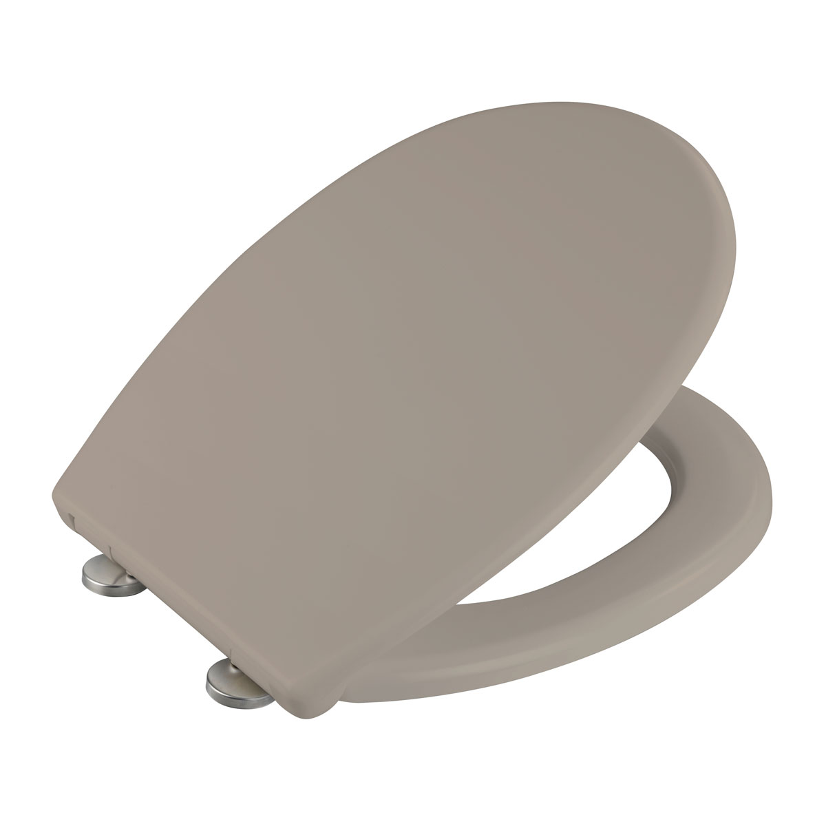 Wenko  WC-Sitz Vorno Neo Taupe Toilettensitz mit Absenkautomatik Schnellbefestigung aus antibakteriellem stabilem Duroplast Bild 2