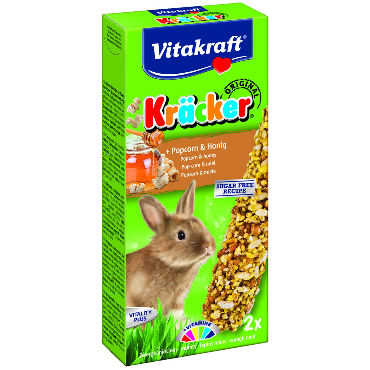 Vitakraft  Kräcker Popcorn Honig für Zwergkaninchen