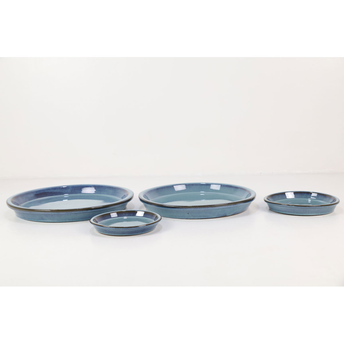 Haveson Untersetzer Feine Rille Durchmesser 32 cm türkis glasiert