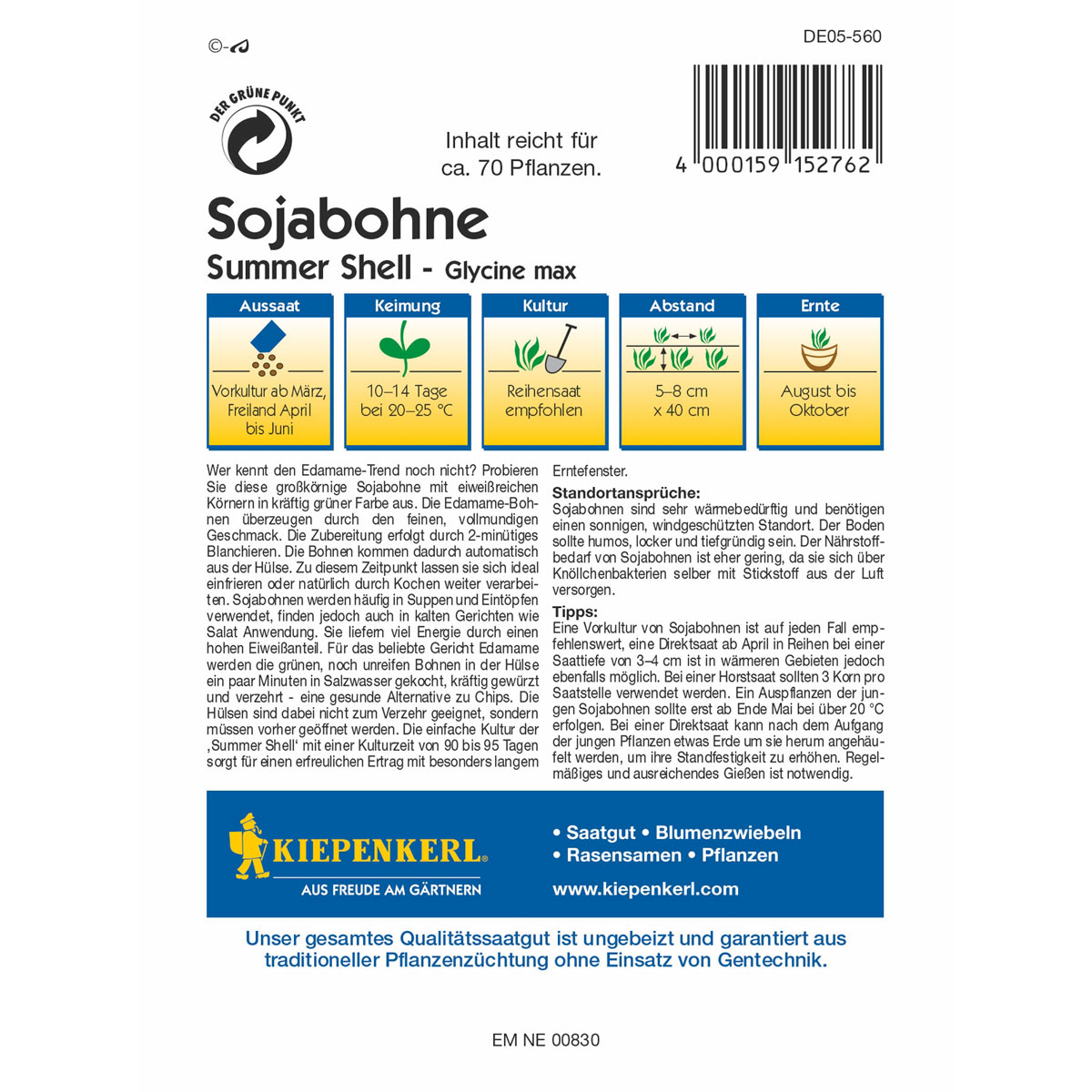 Kiepenkerl Sojabohne Summer Shell Bild 2