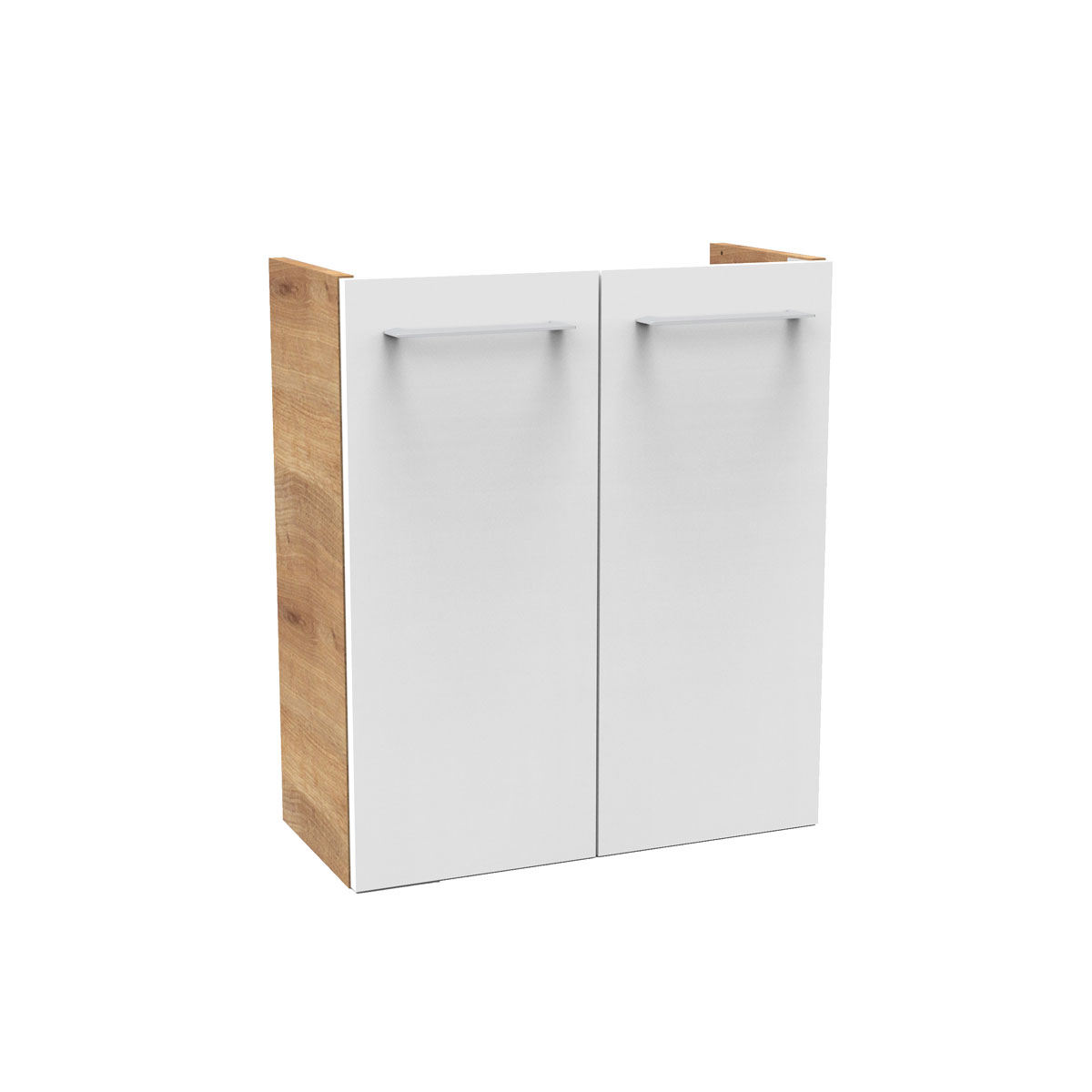 Fackelmann  Gäste-WC Waschtischunterschrank SBC 520 x 600 x 243 mm AstEiche/Weiß