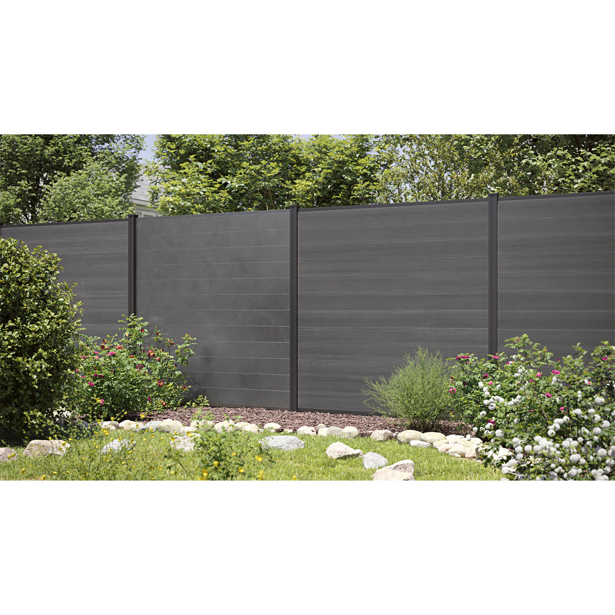 Hartmann WPC Steckzaunsystem anthrazit 6er-Pack Bild 4