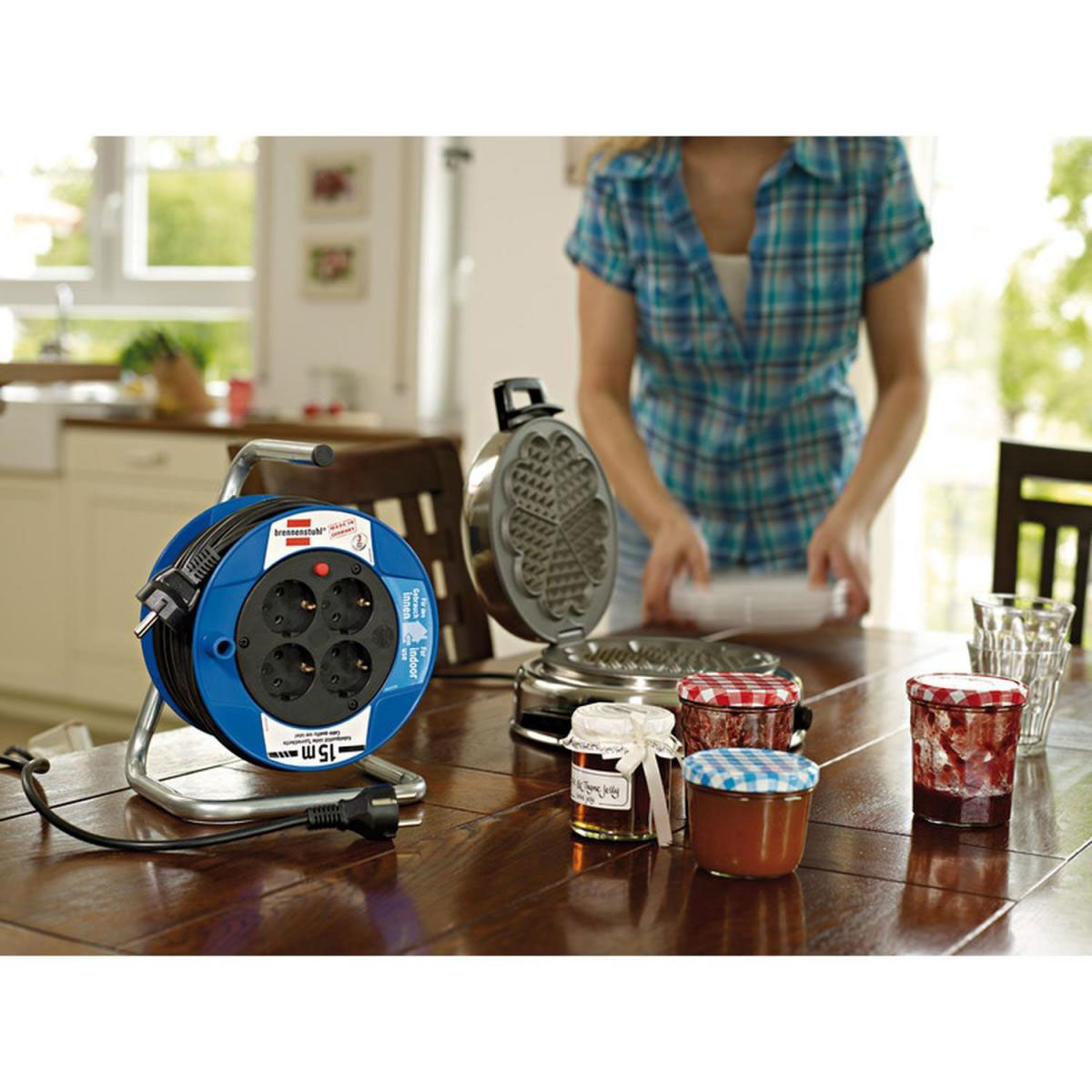 Brennenstuhl Kabeltrommel Garant Kompakt 15m blau Bild 6