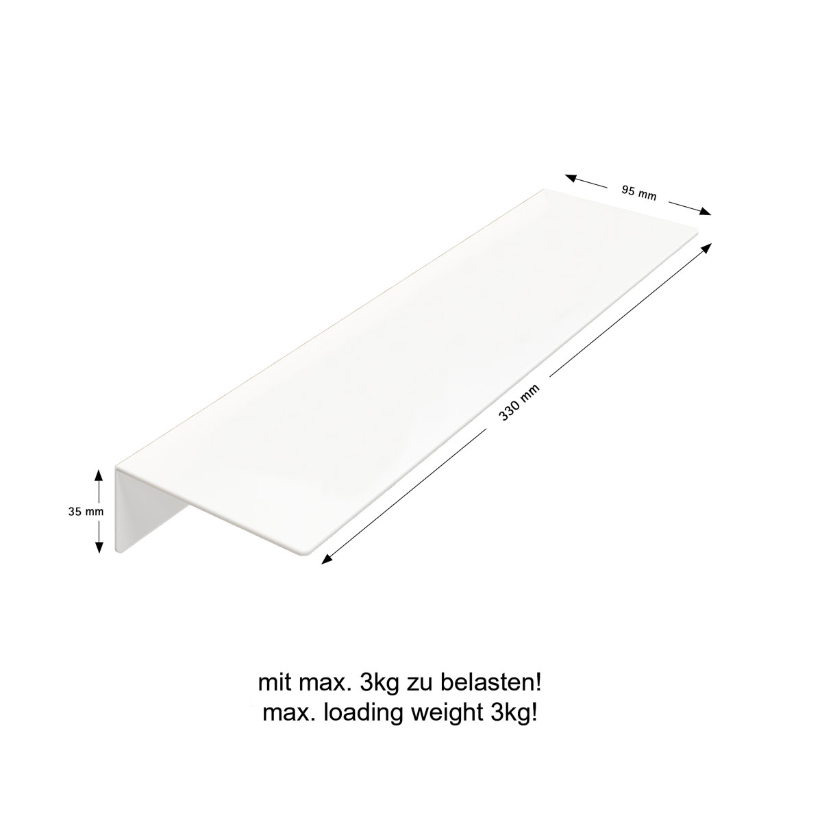 Schulte  Duschablage zum Kleben Größe M Mattweiß Bild 3