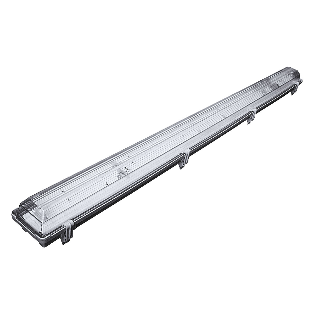 Flector Feuchtraum-Langfeldleuchte silber 127 cm Bild 1