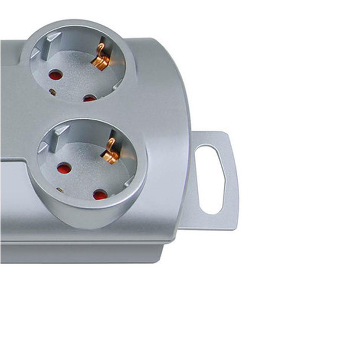 Brennenstuhl Steckdosenleiste Primera-Line mit Schalter 10-fach silber Bild 2