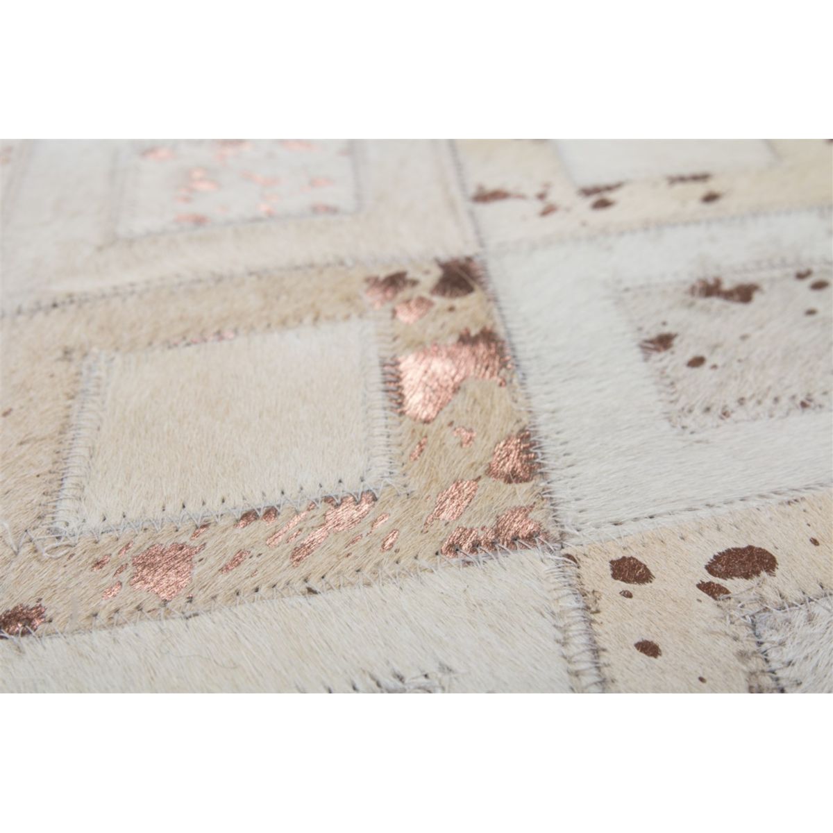 Pouf Hocker Spark 110 elfenbein chrome 45x45cm Bild 3