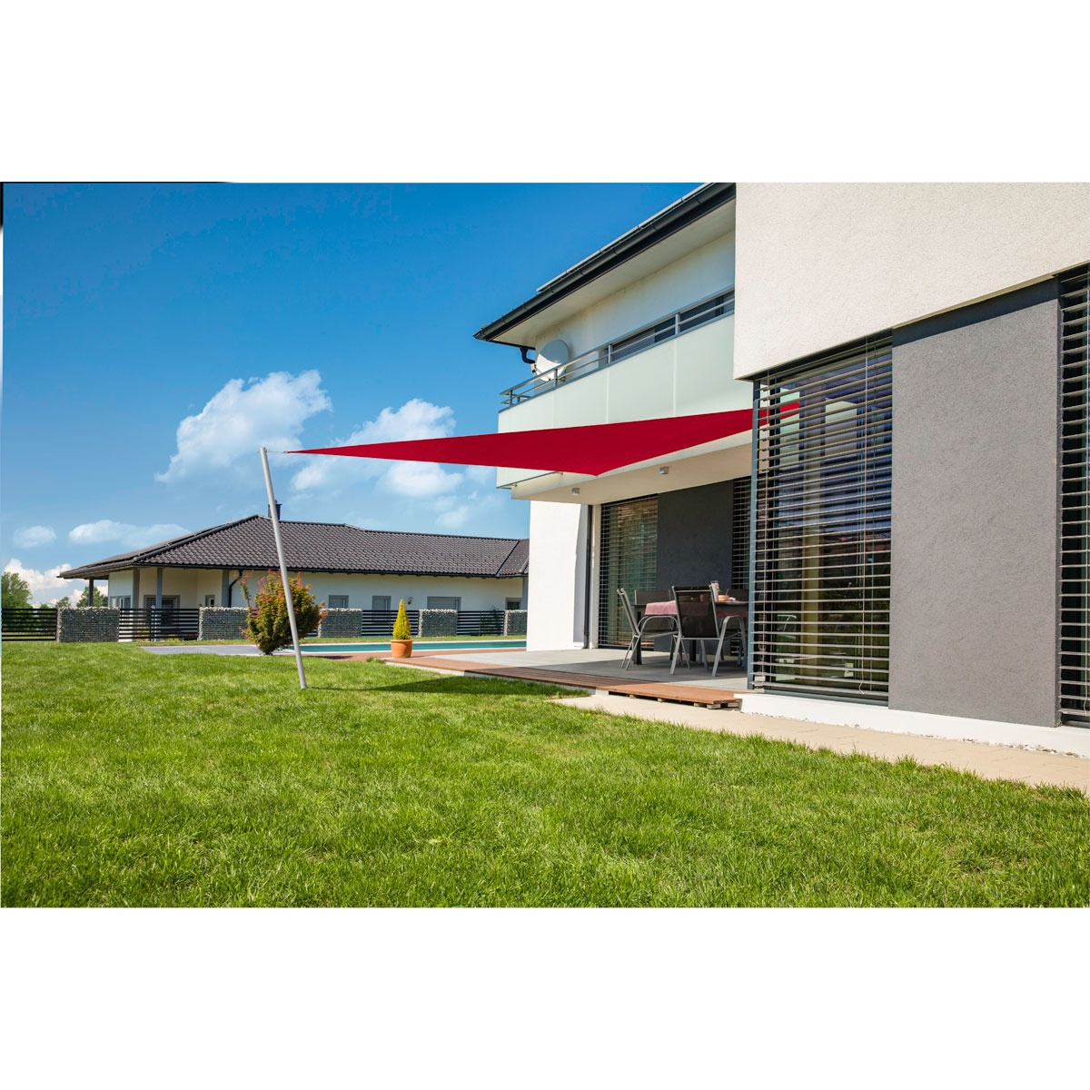 Dreieck-Segel Cannes 5 x 5 x 5 m brick Bild 1