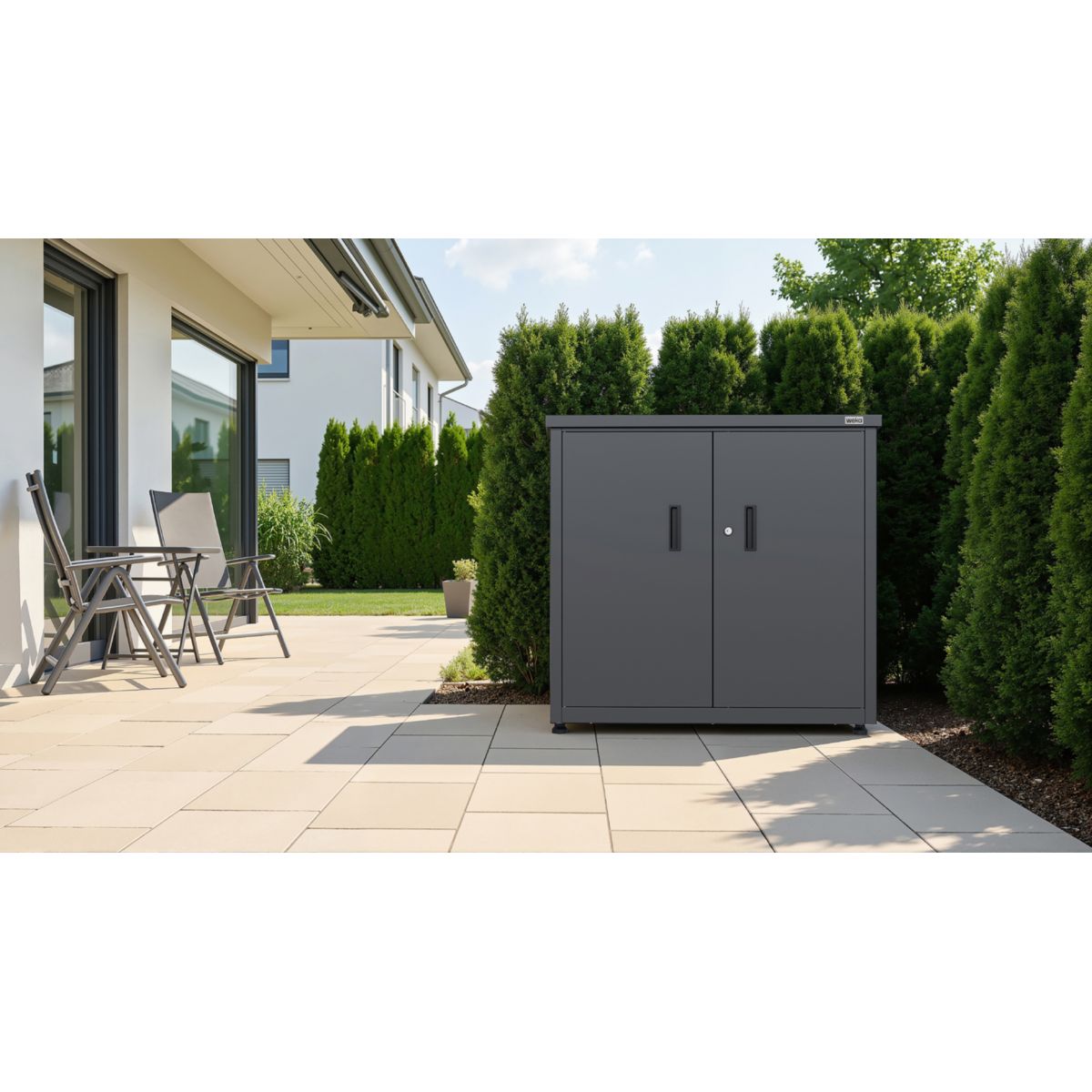 Weka Metall-Terrassenschrank Gary 1 klein
