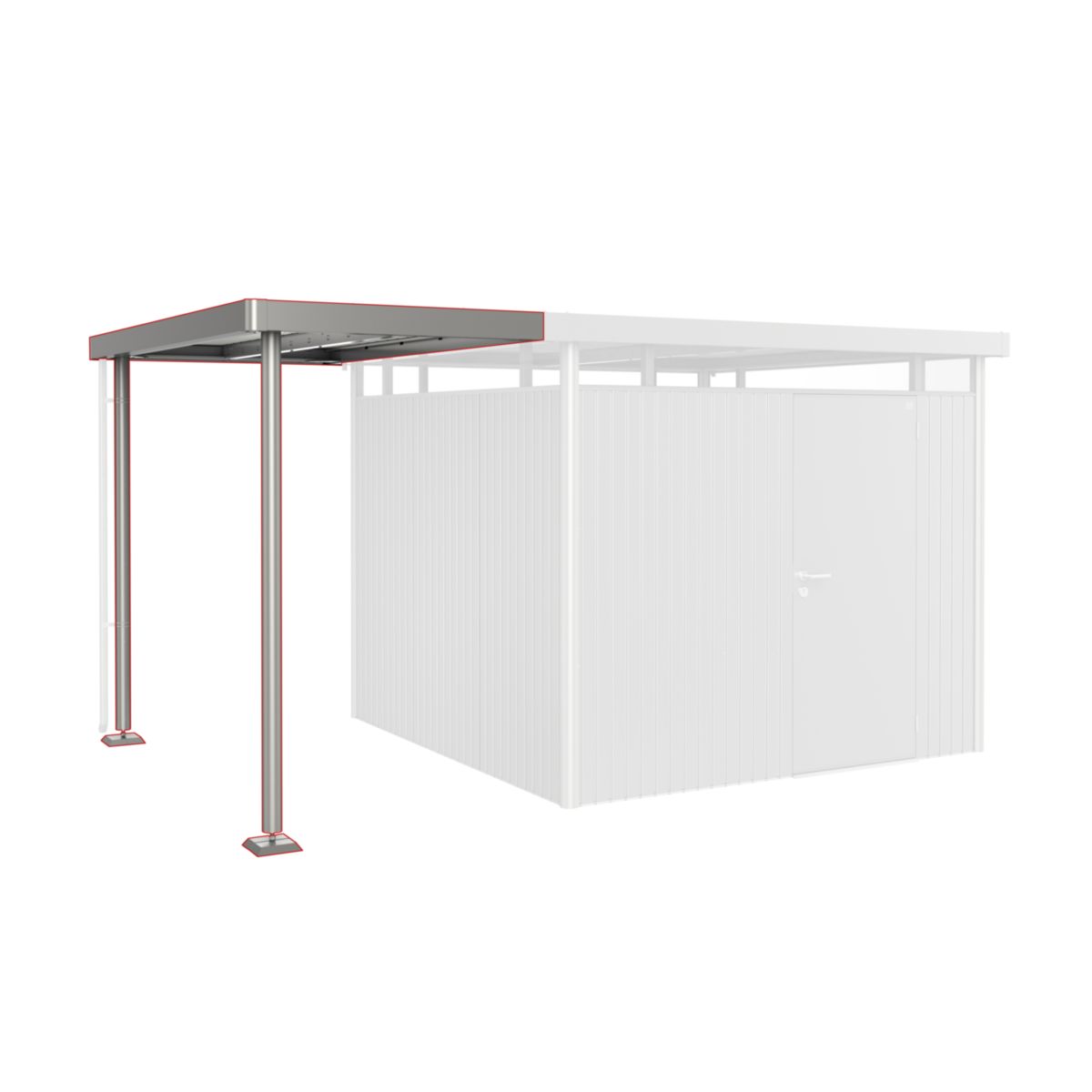 Biohort SEITENDACH GHH H4 Gr. S quarzgrau-metallic