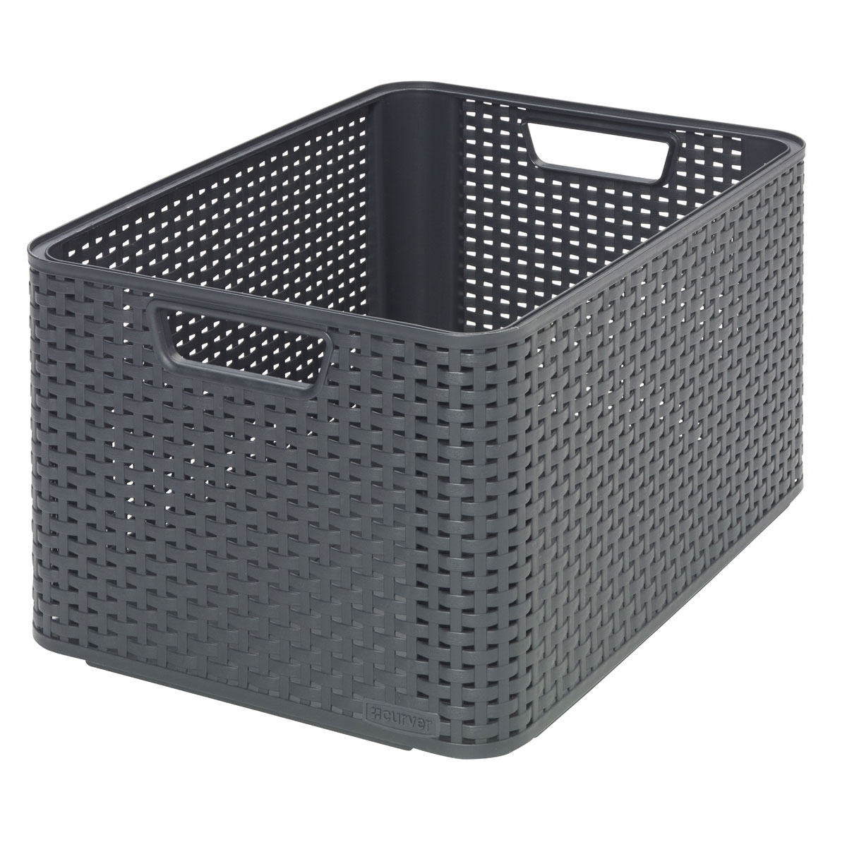 Curver Aufbewahrungsbox Style Box 2 L in Rattan-Optik dunkelgrau
