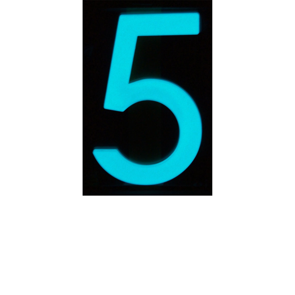 Alpertec Hausnummer 5 nachtleuchtend Edelstahl satiniert Bild 2