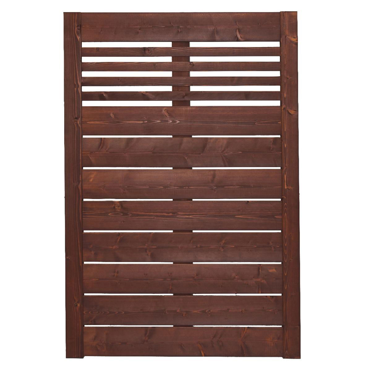 Zaunserie Aalborg Stufenelement 90 x 141 cm Fichte tabak lasiert