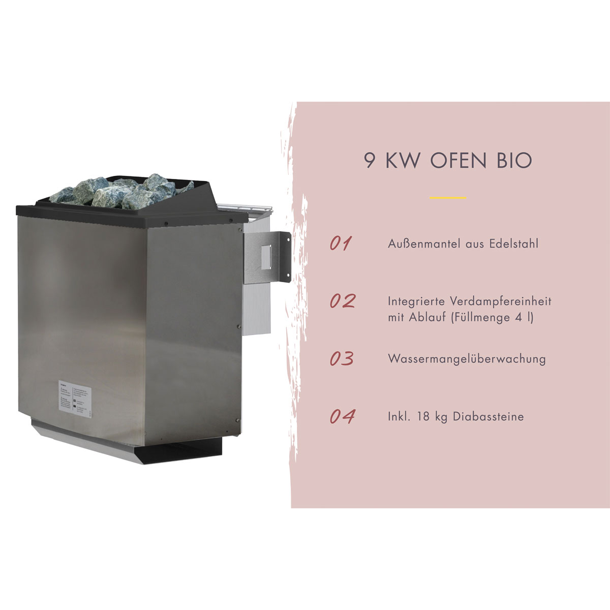Karibu Saunahaus Mikka 38 mm 9 kW Bio Ofen externe Strg moderne Tür Bild 6