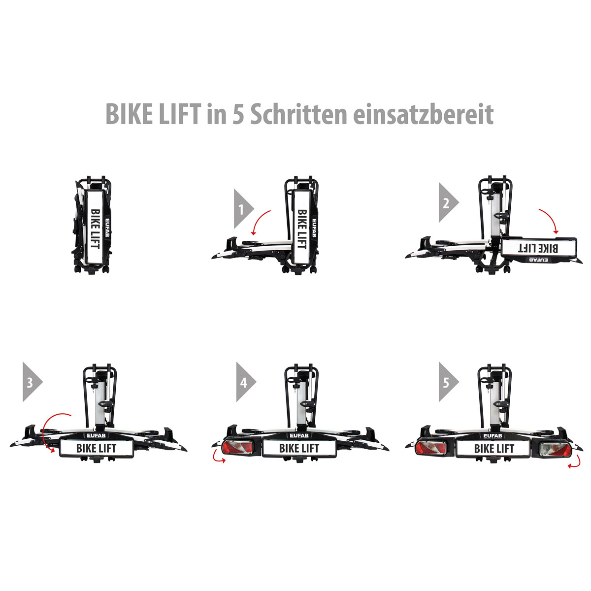 EUFAB Fahrrad-Kupplungsträger BIKE LIFT für 2 Fahrräder Bild 7