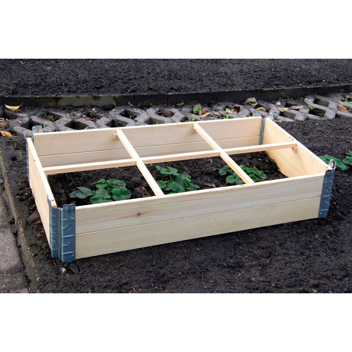 dobar Frühbeet mit Pflanzkasten beige 100 x 50 x 50,2 cm Bild 2