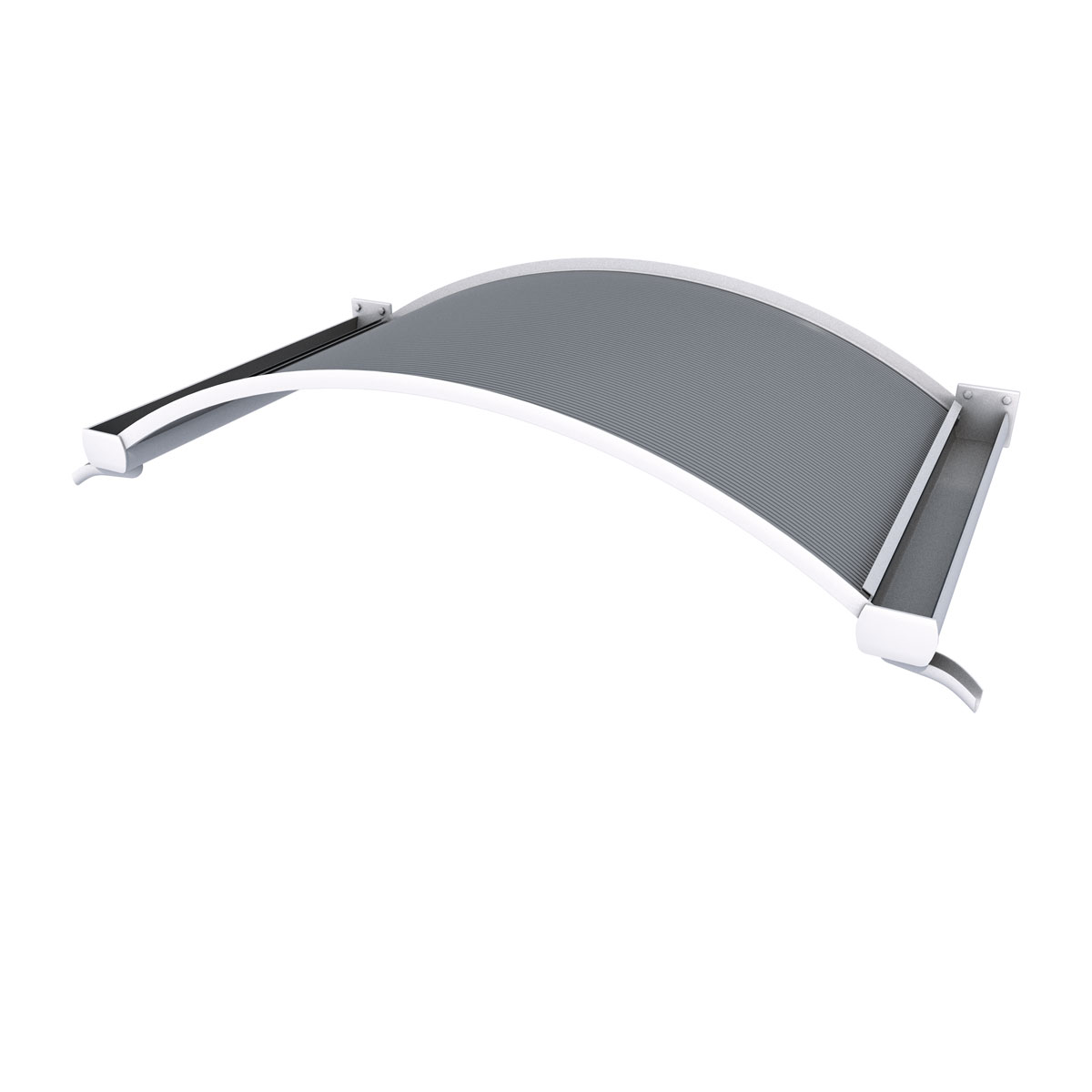 Durabil Rundbogenvordach NO-160 hell weiß 160 x 90 x 30 cm