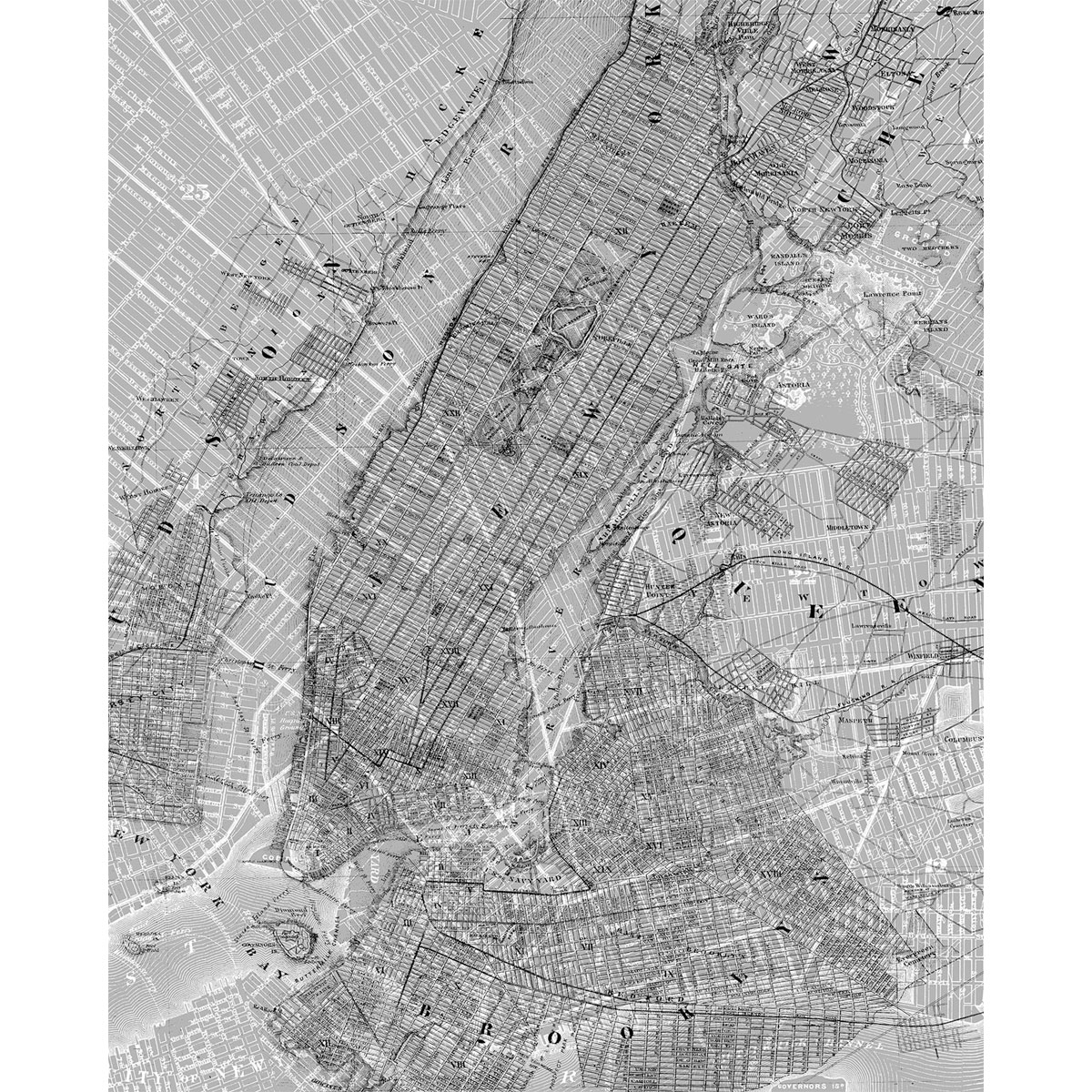 Komar  Vlies Fototapete NYC Map 200x250 cm Bild 2