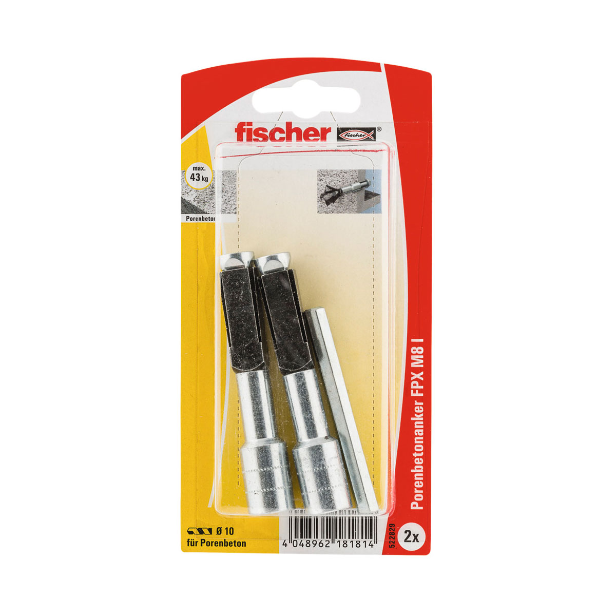 Fischer  Porenbetonanker FPX - I M8 mm 2 Stück