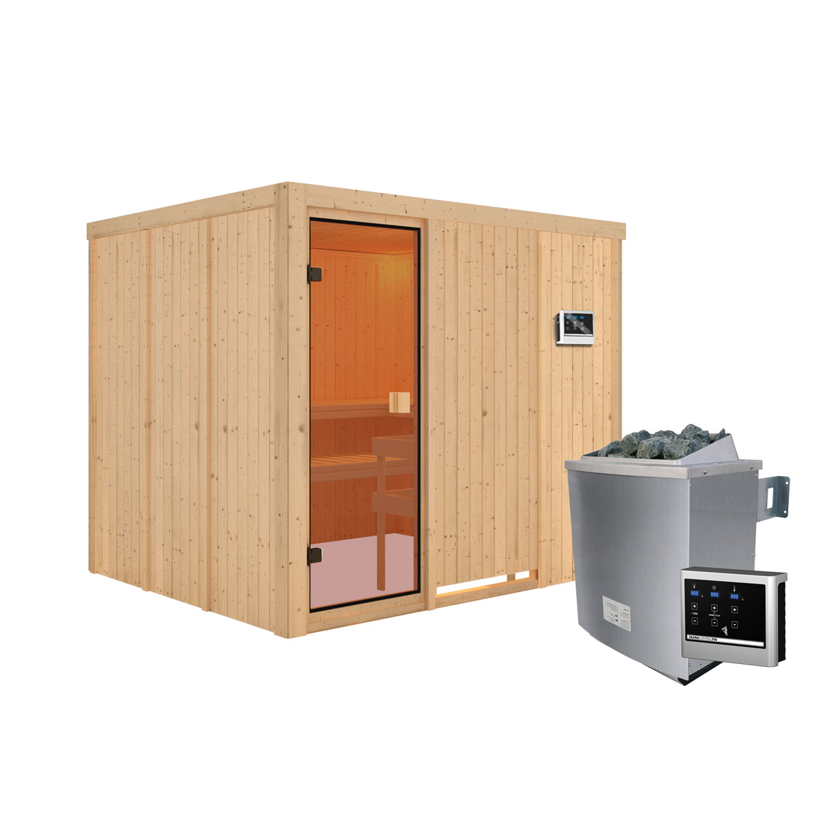 Karibu Sauna Nybro naturbelassen externe Steuerung Bild 3