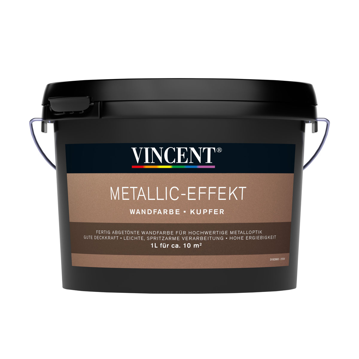 Vincent Metallic-Effekt Wandfarbe kupfer 1 L