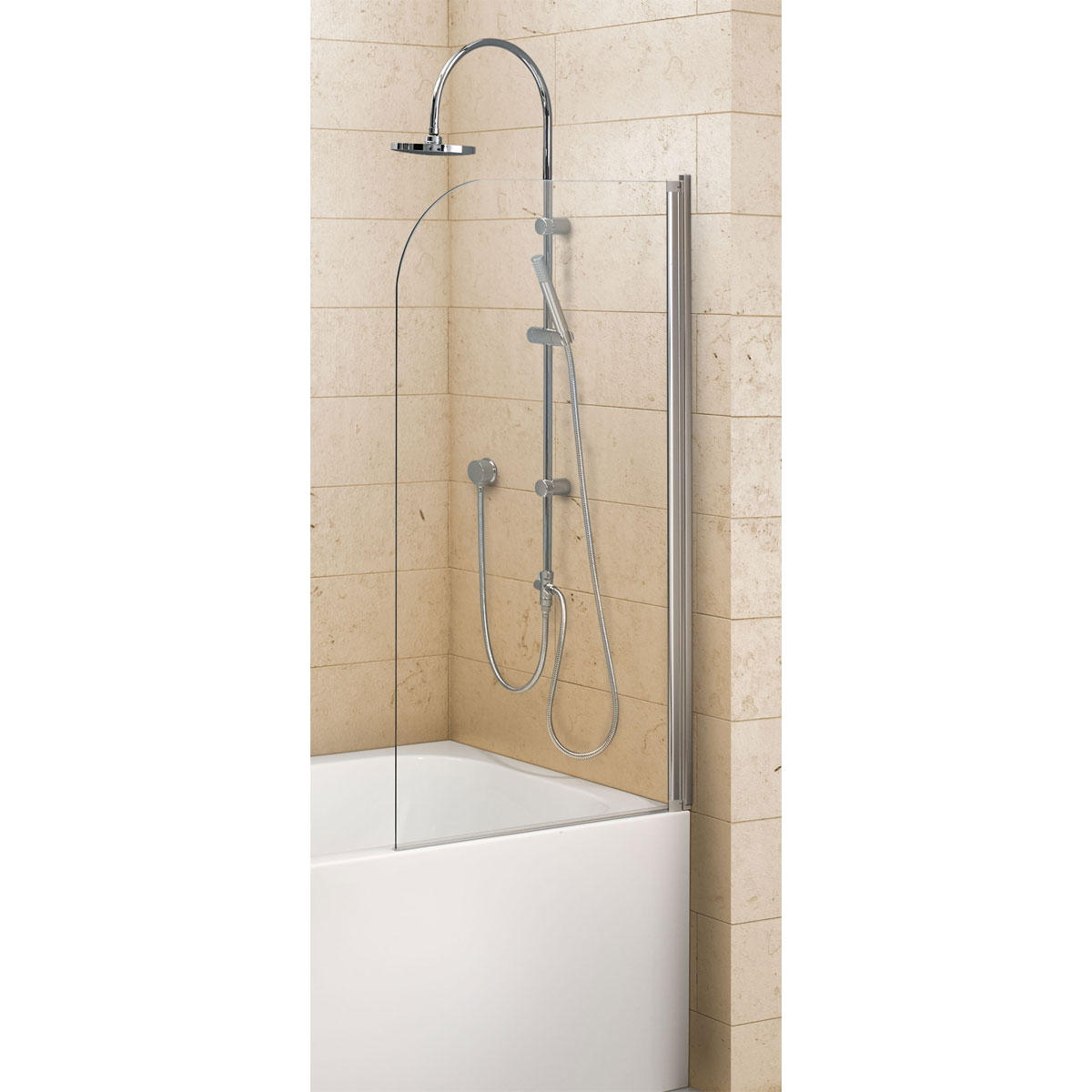 Ottofond Wannenaufsatz 1400 x 800 mm Echtglas Montage links Bild 1