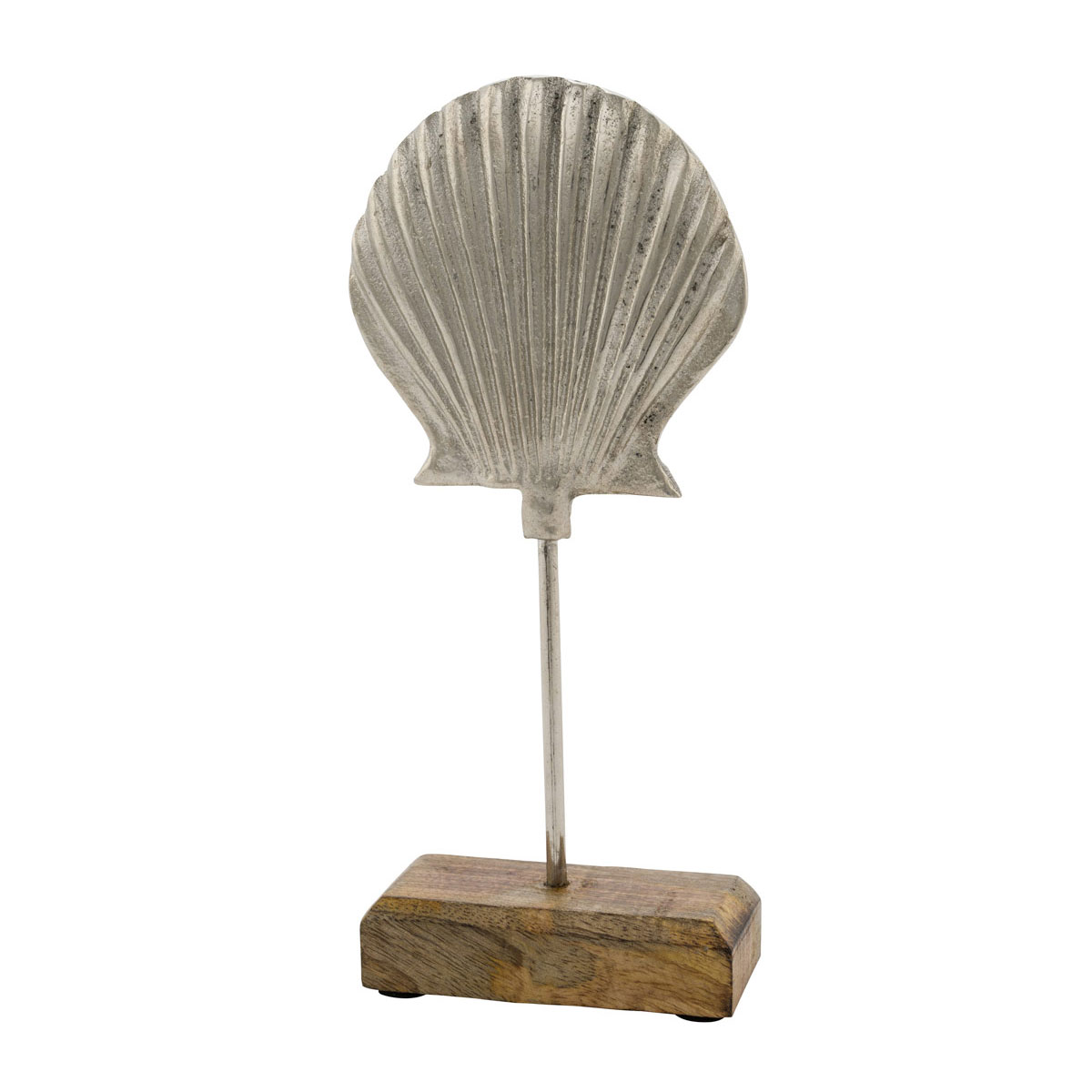 Muschel-Aufsteller 11 x 23 x 5 cm silberfarben