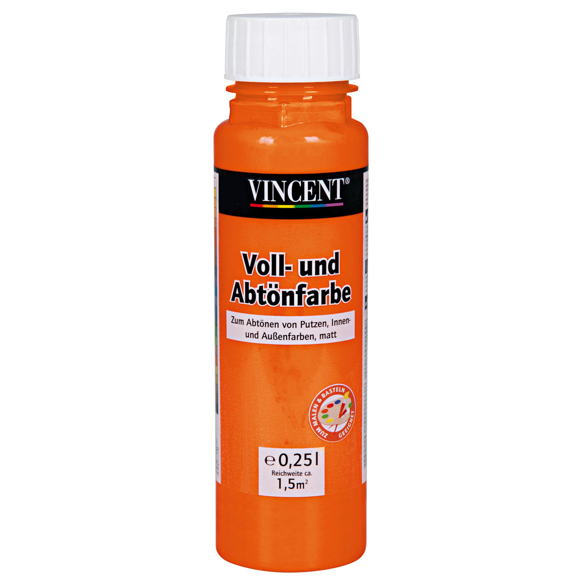 Vincent Voll- und Abtönfarbe orange 0,25 L Bild 1