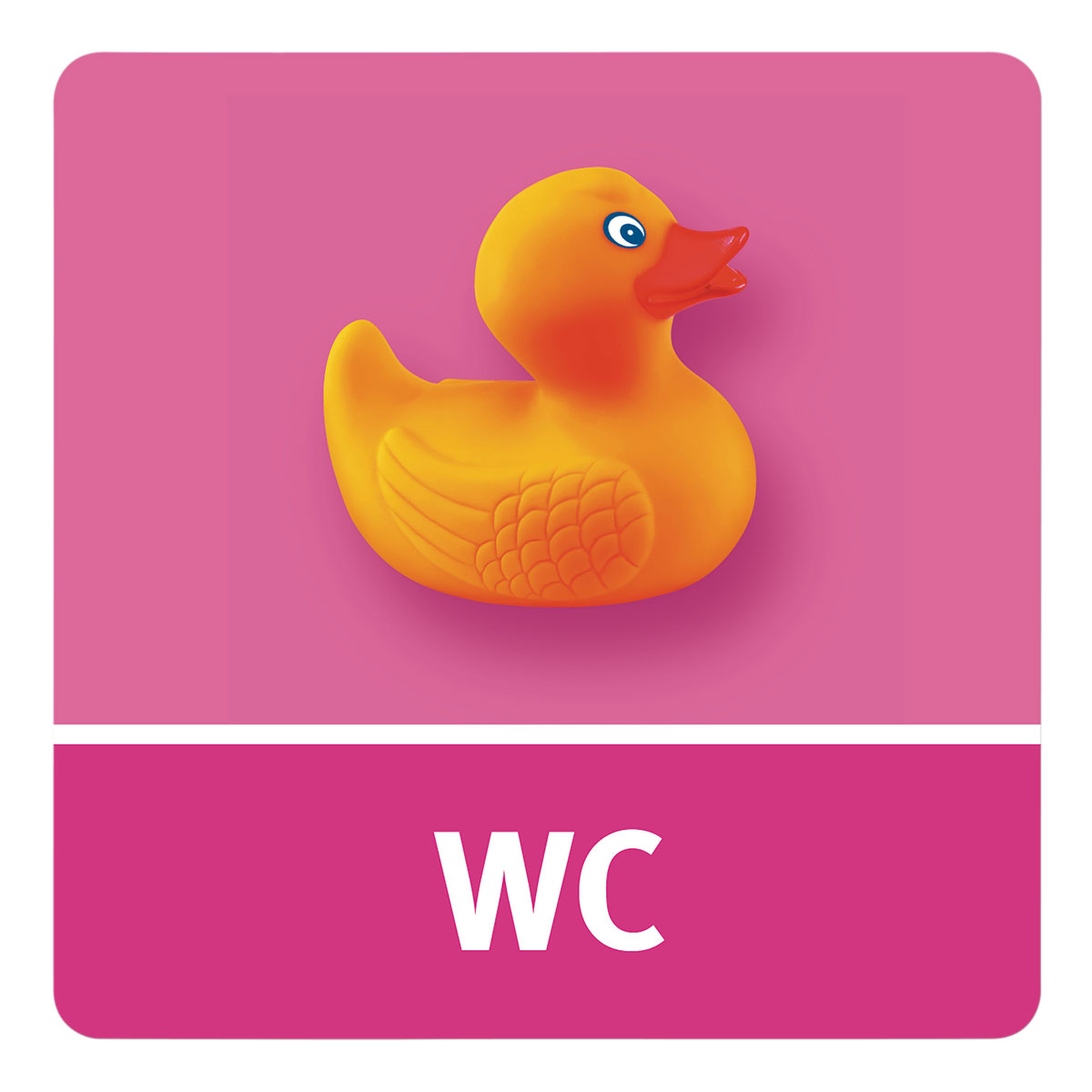 Suki Türschild WC selbsthaftend pink