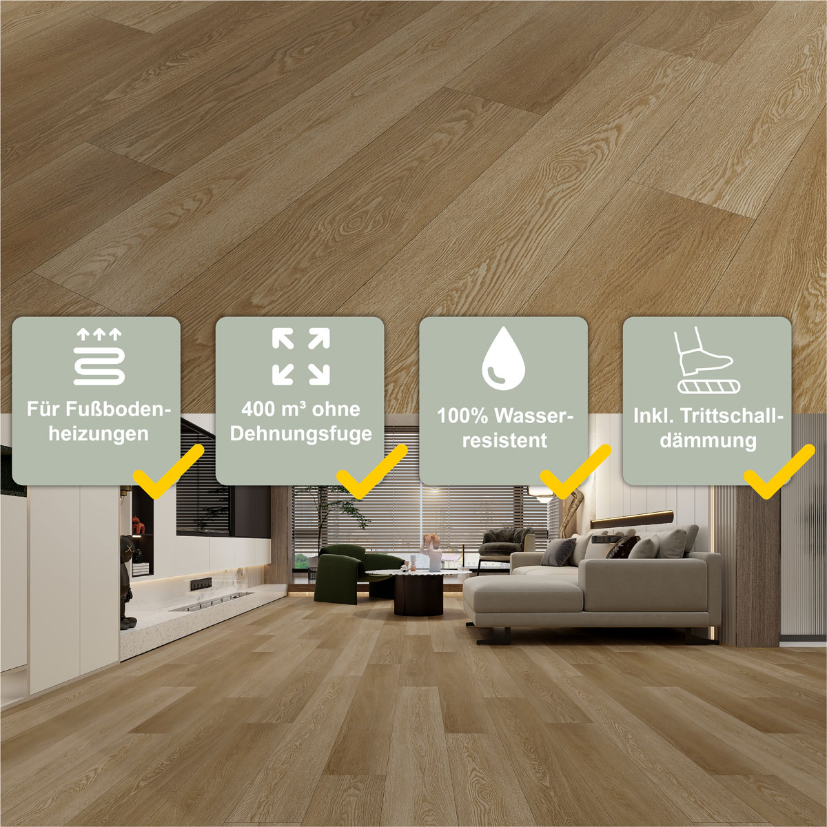 Specht Designboden SPC Solaris Eiche Landhausdiele 120 x 18 cm Bild 2