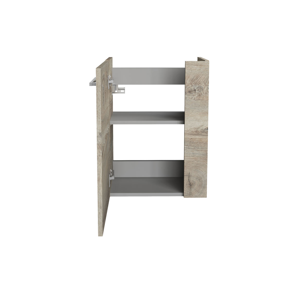 Fackelmann  Gäste-WC Waschtischunterschrank links SBC 440 x 600 x 243 mm NatureOak Bild 2