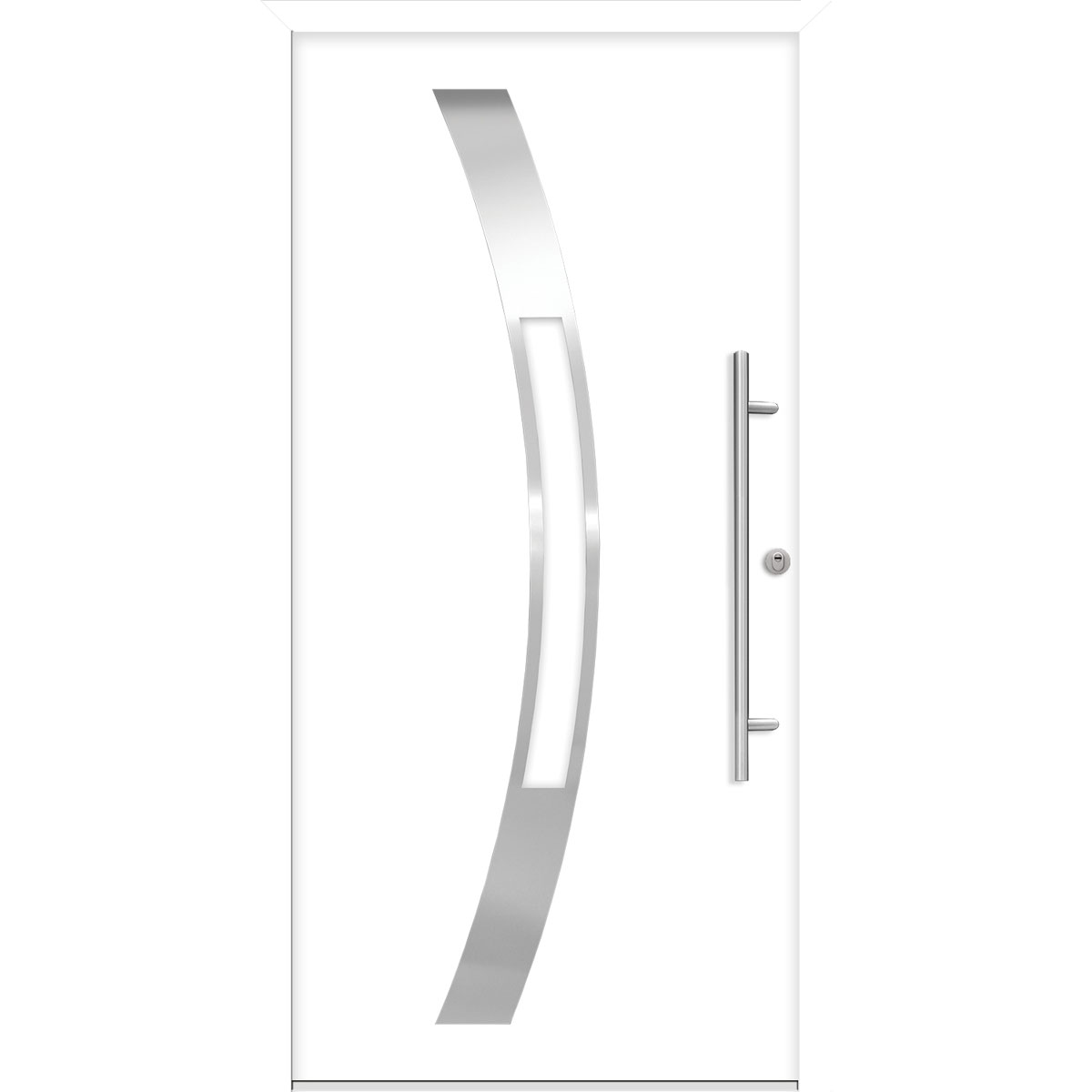 SplenDoor  Premium-Haustür Passivedoor Goeteborg RC2 energiesparend einbruchsicher weiss 100 x 200 cm rechts