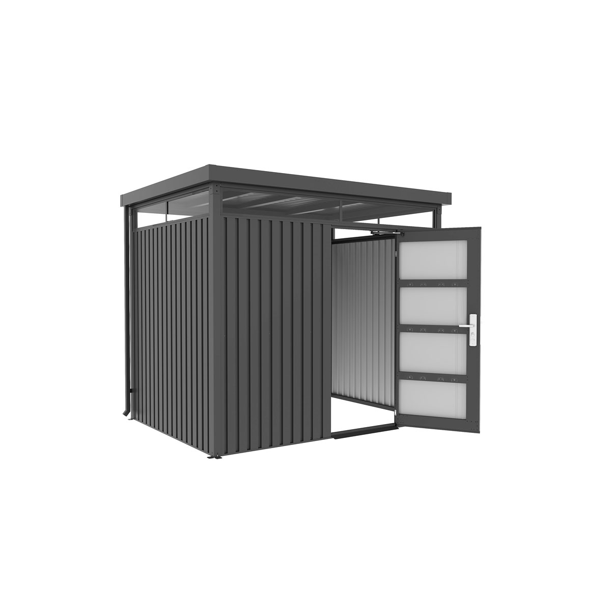 Metallgerätehaus System 5 dunkelgrau 254 x 194 x 218 cm  Bild 1