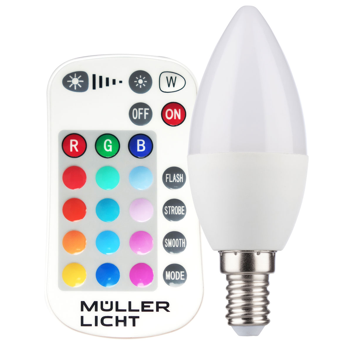 Müller Licht LED-Leuchtmittel Kerze E14 5W mit Fernbedienung Bild 2