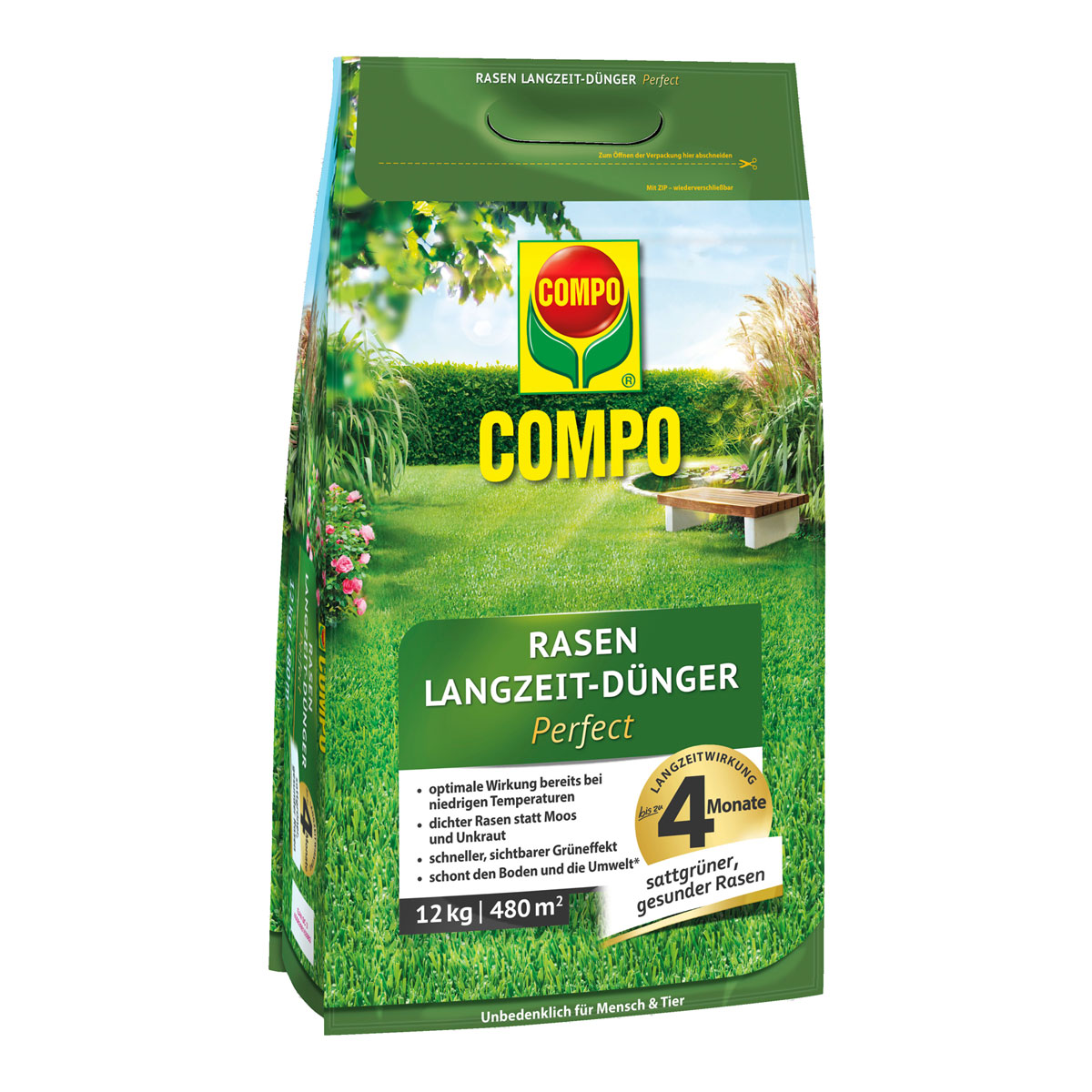 Compo Rasen Langzeit-Dünger Perfect 12 kg