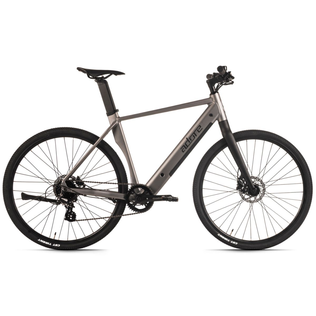 Adore E-Citybike 28" Alu Urban Bike Stadtfahrrad UBR-770 Heckmotor 35NM / 9,8Ah Stahlgrau matt