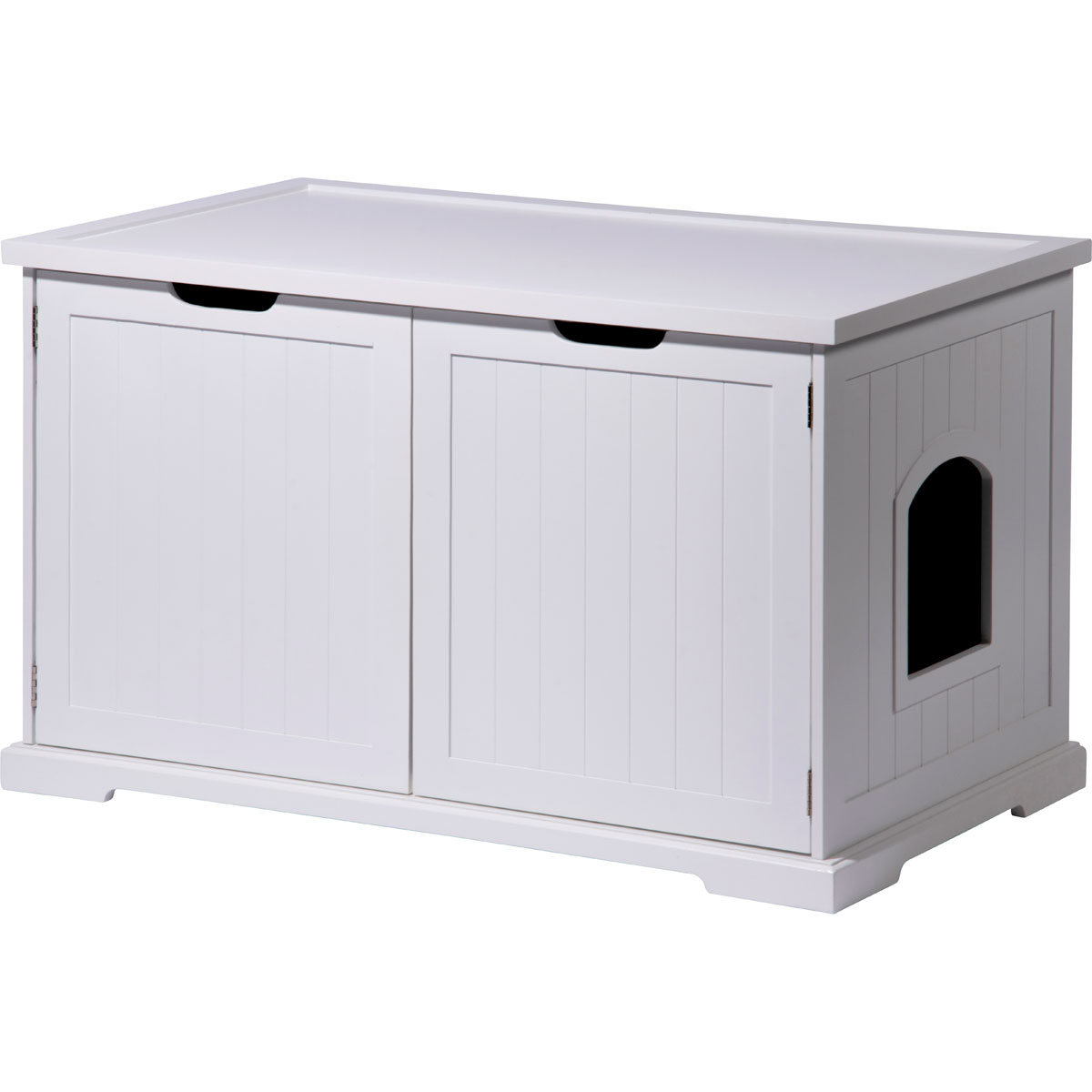 dobar Katzenschrank Mohrle XL 95 x 54 x 57,5 cm weiß