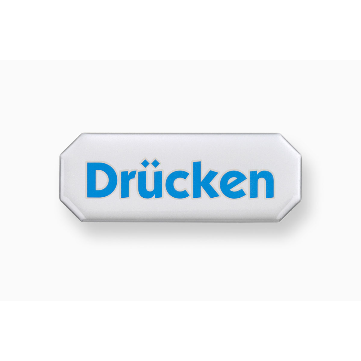 Metafranc Hinweisschild Drücken Kunststoff weiß