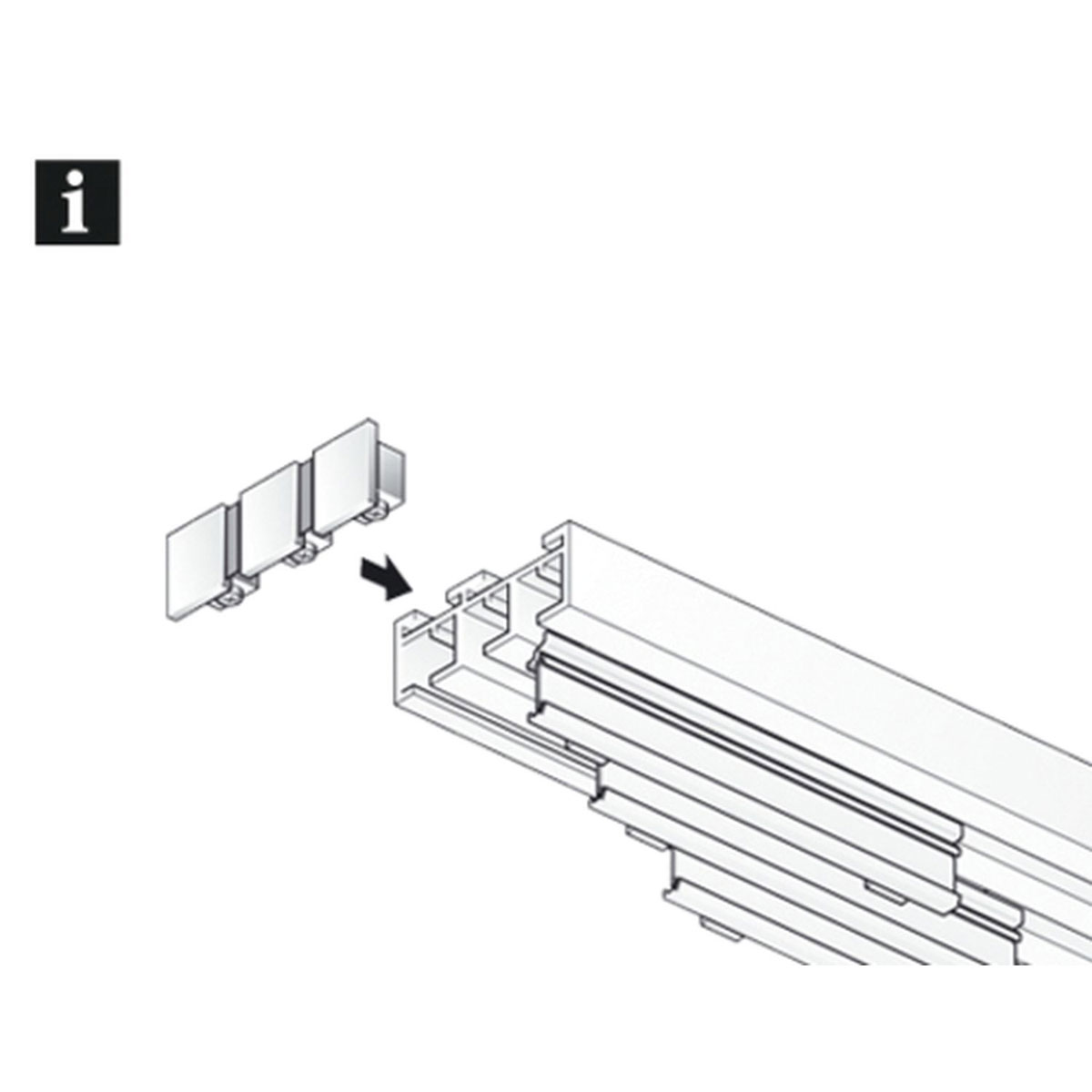Gardinia Endstück für 3-läufige Schienen weiß Bild 2
