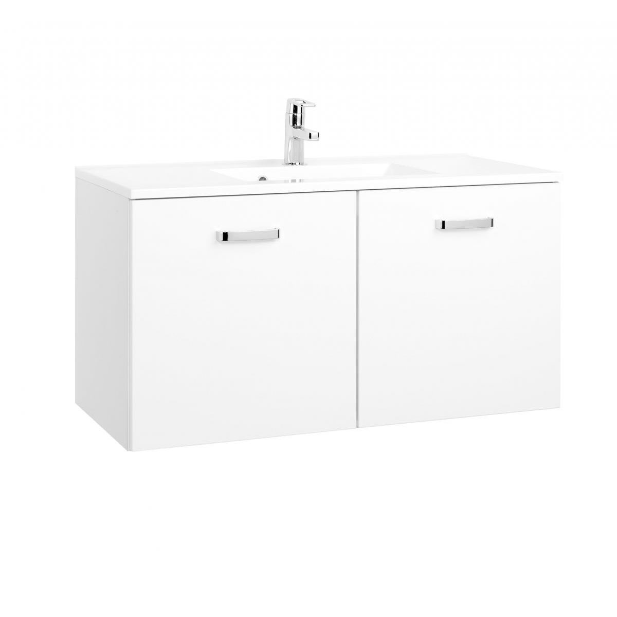 HELD Waschtisch 100 weiß Hochglanz 2 T&uumlren