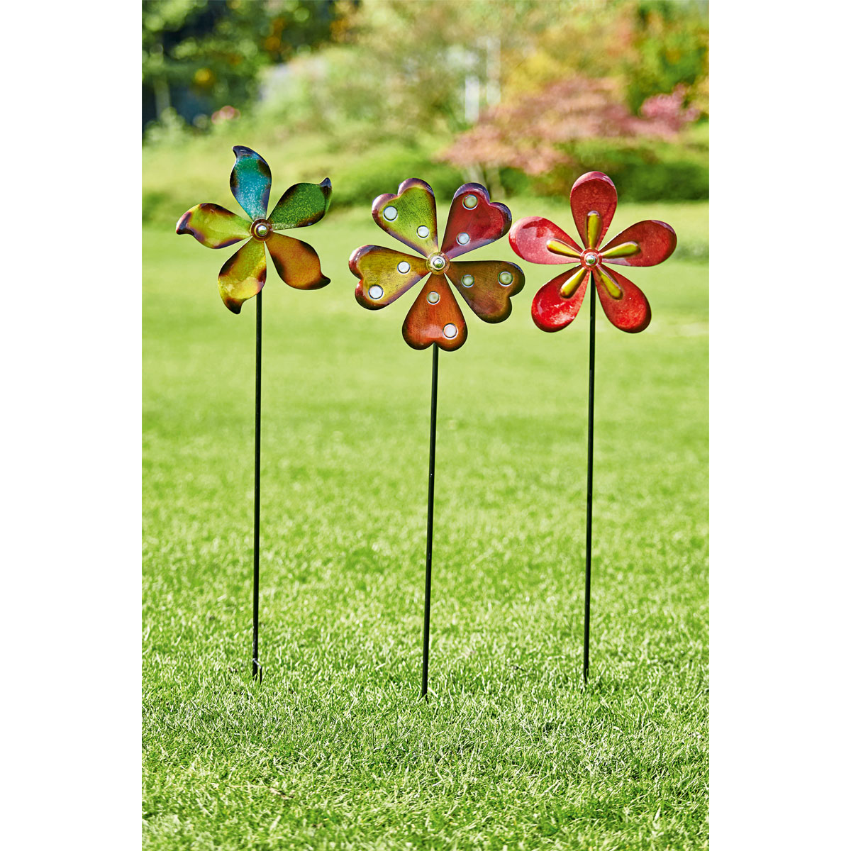 Haveson Metallstecker Windrad 31 x 104 x 7,5 cm verschiedene Farben