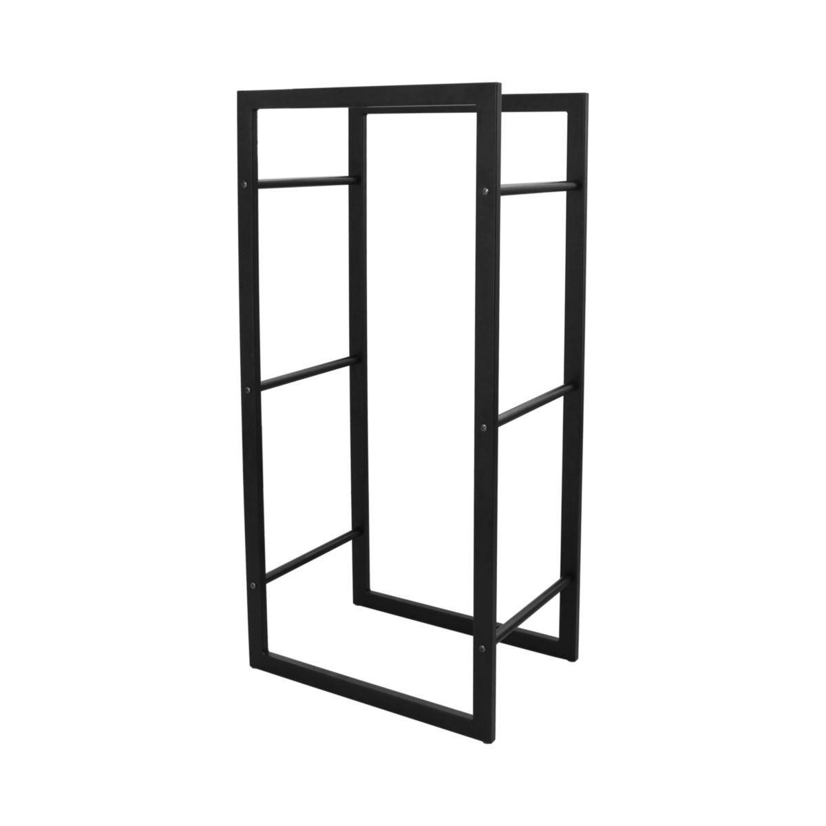 MyFireTool Kaminholzhalter Schwarz Pulverbeschichtet L45xB30xH96cm