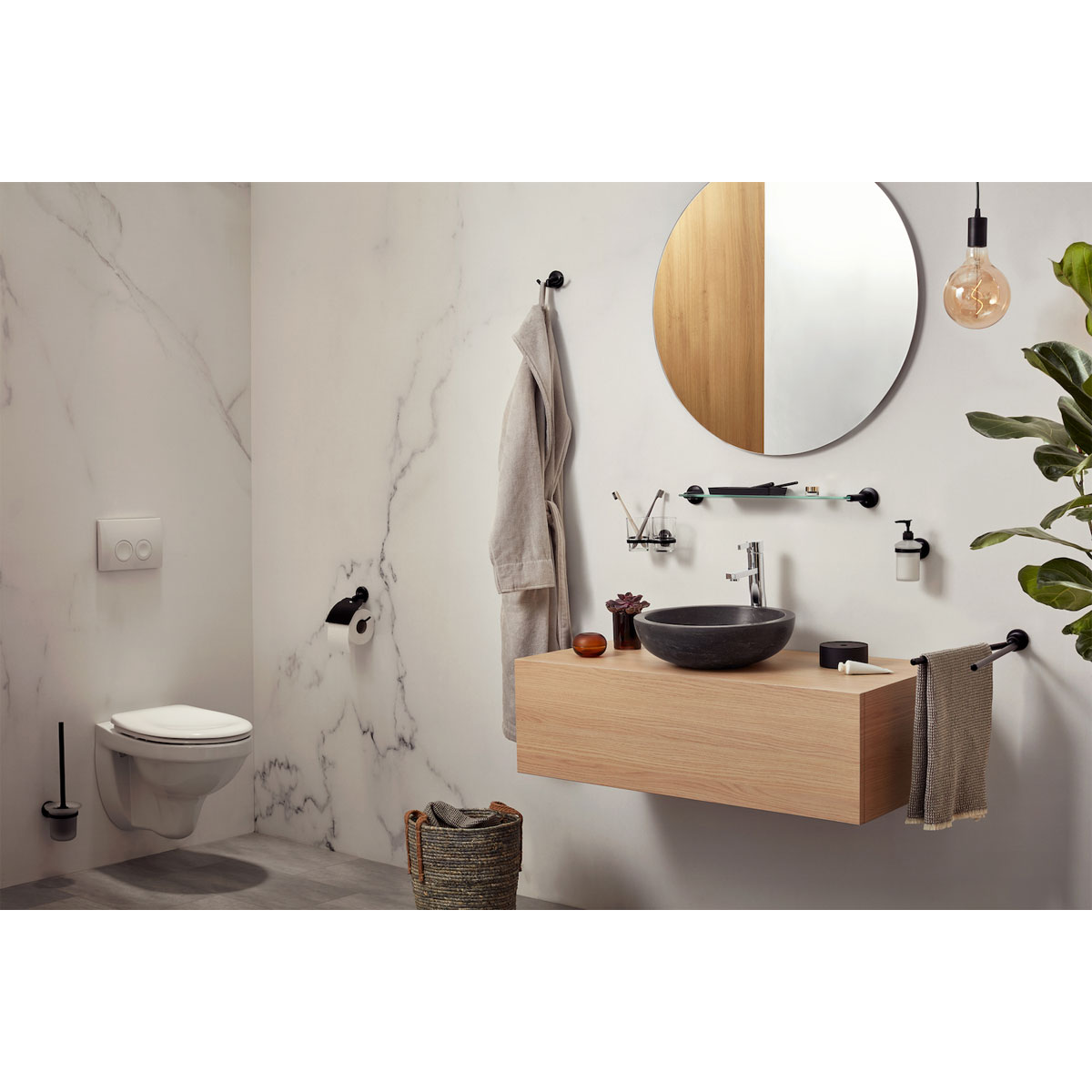 Haceka  Aspen Toilettenbürste Glas schwarz Bild 2