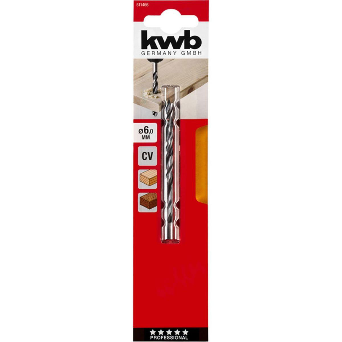 kwb  Holzspiralbohrer Durchmesser 6 mm Bild 2