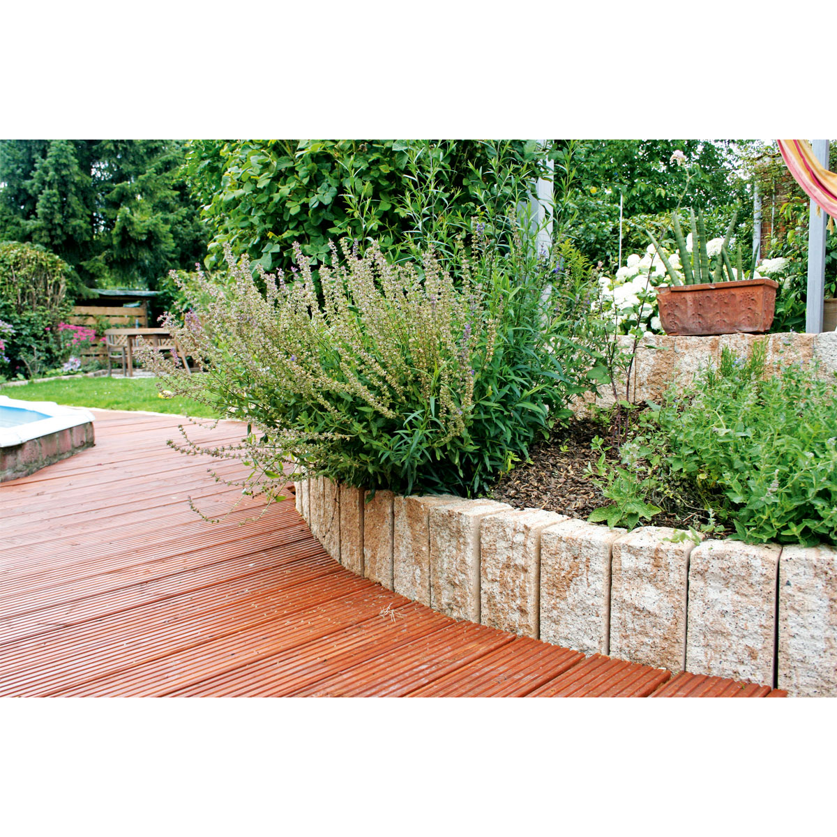 Palisade Spaltino Mini sahara-weiß-melange 37x12,2x12,5 cm Bild 3