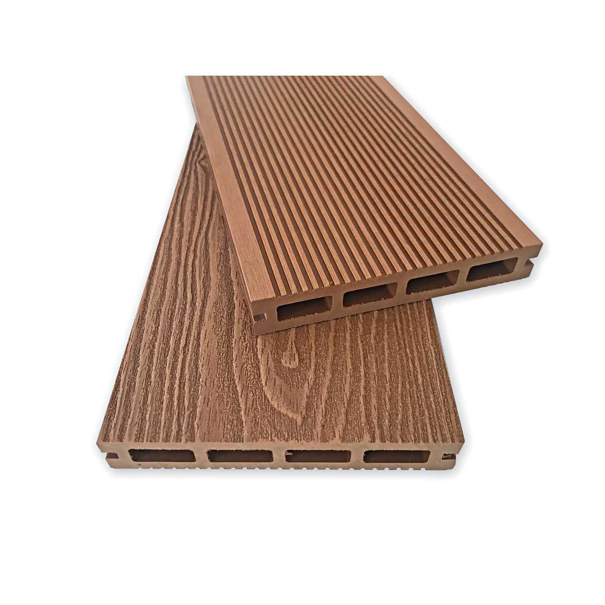 Lame De Terrasse WPC Profil Complet Marron 20x145 Mm - Longueur 30 Cm - Gartenwelt Riegelsberger - Bambou Et Polymère