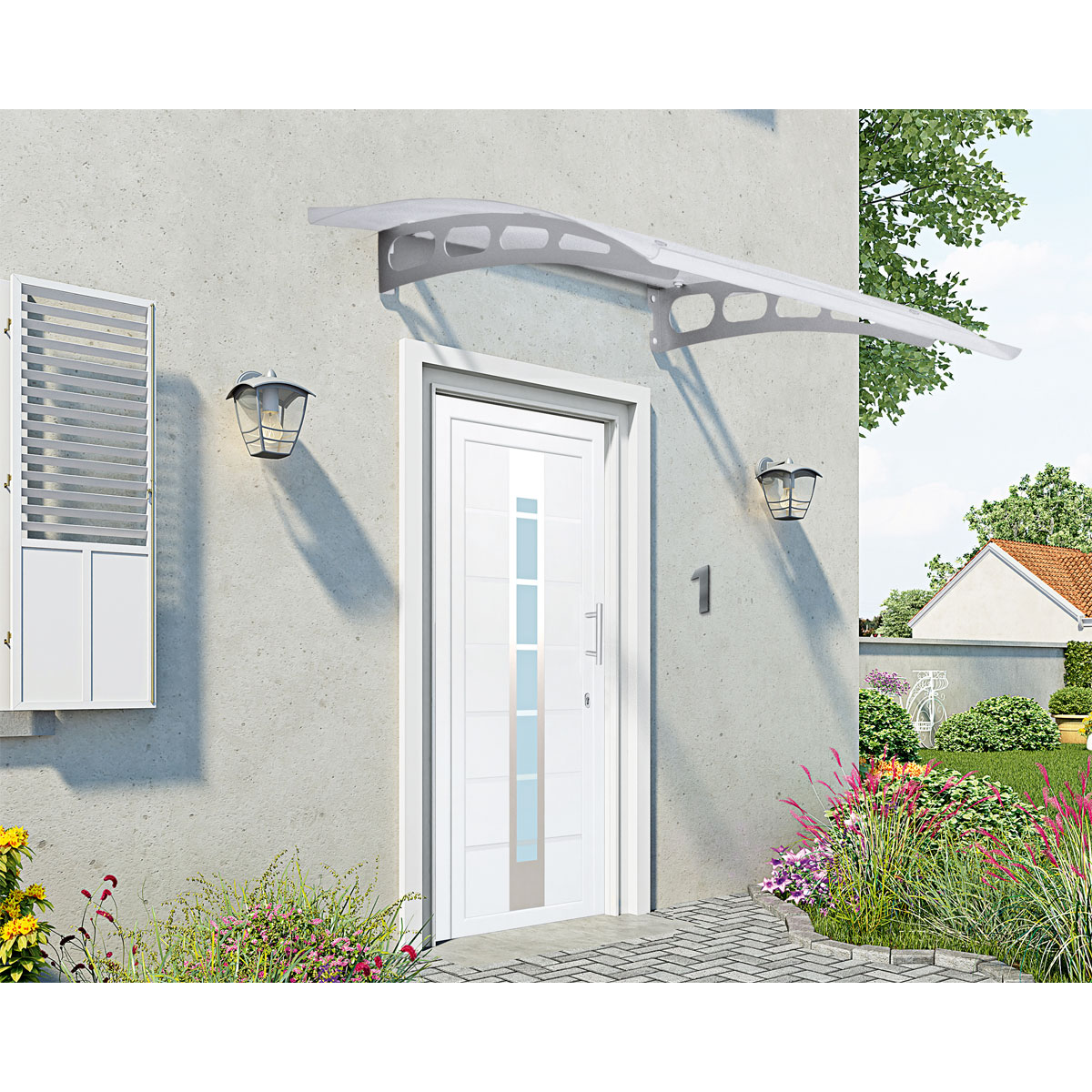 Alpertec Edelstahl-Hausnummer 6 satiniert Bild 2