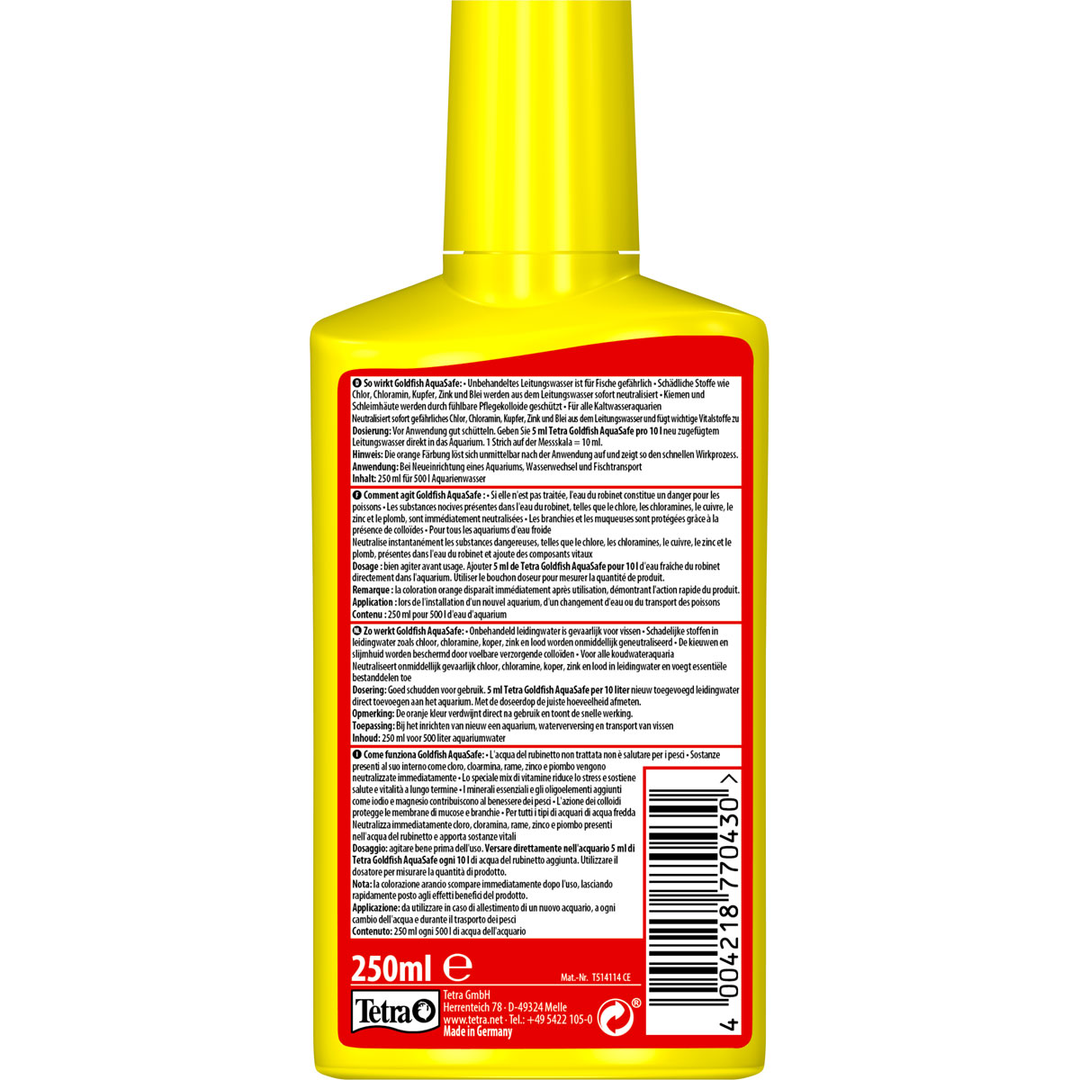 Tetra Wasseraufbereiter Goldfish AquaSafe 250 ml Bild 2