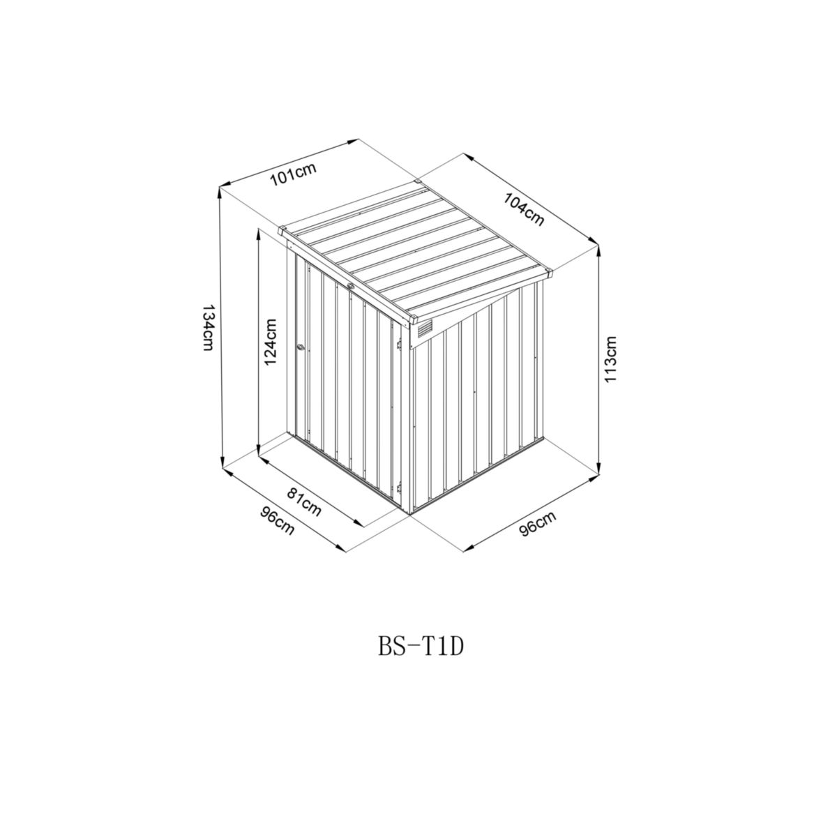 Westmann Mülltonnenbox 1x 240 L 101x104x134 cm Bild 9