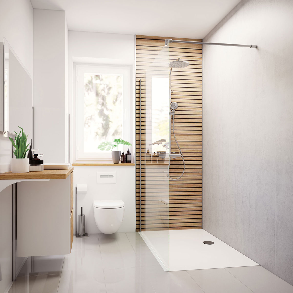 Breuer  QUICK72 Rückwand Holzdekor Scandi horizontal 1000x2100 mm Bild 2